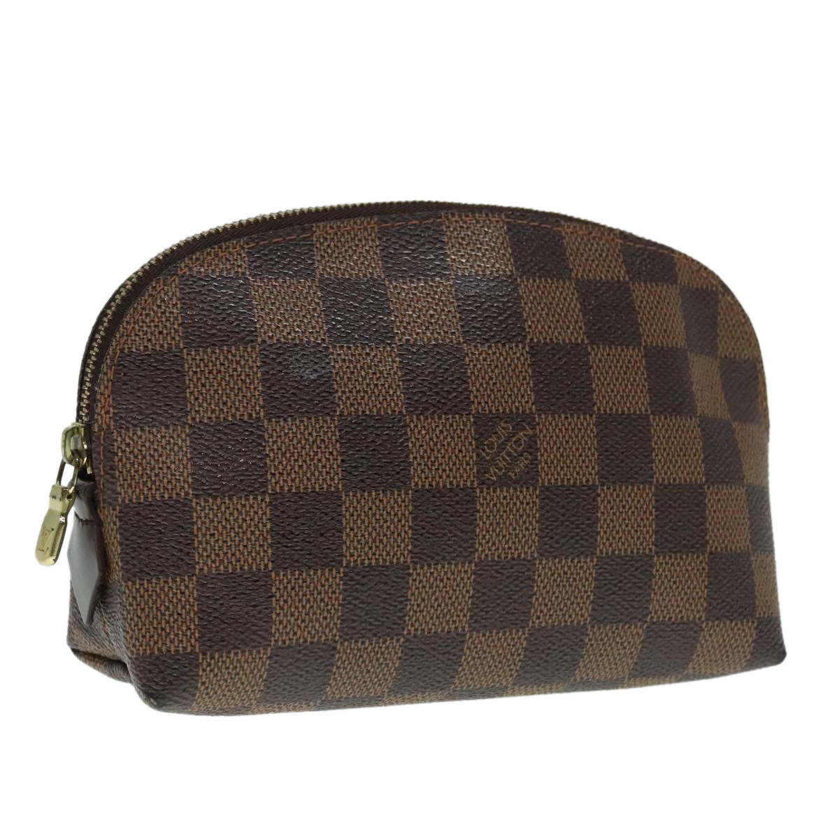 LOUIS VUITTON Damier Ebene Pochette Cosmetic PM Pouch N47516 LV Auth 91171