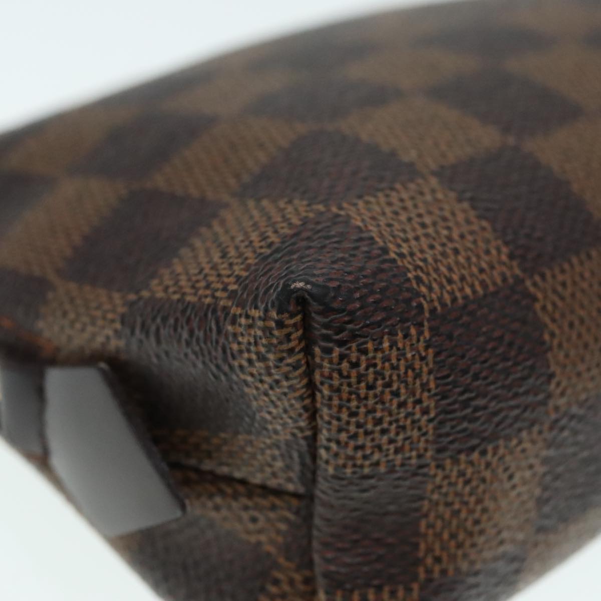 LOUIS VUITTON Damier Ebene Pochette Cosmetic PM Pouch N47516 LV Auth 91171