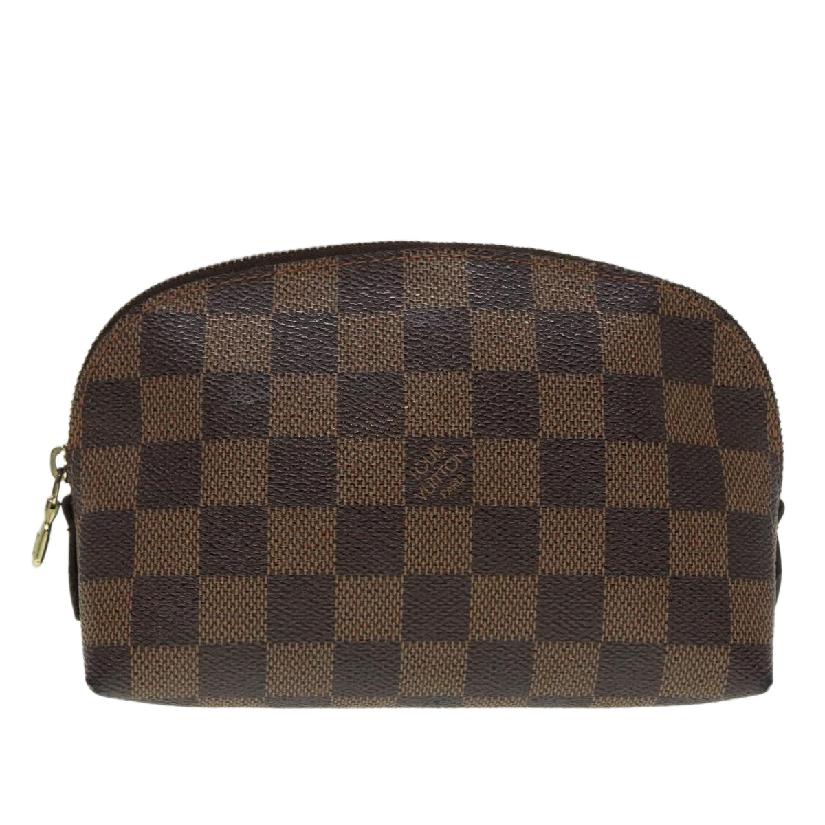 LOUIS VUITTON Damier Ebene Pochette Cosmetic PM Pouch N47516 LV Auth 91171