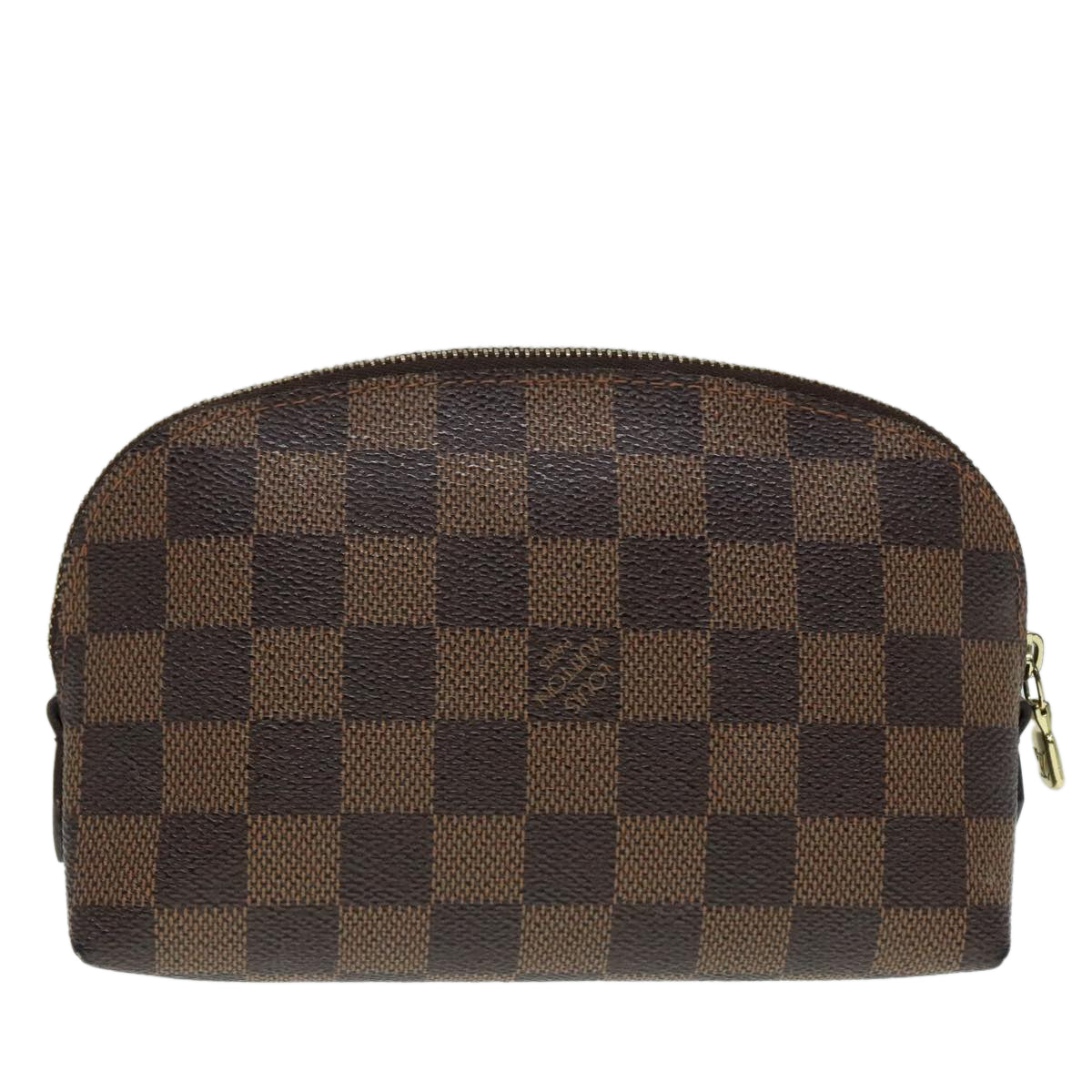 LOUIS VUITTON Damier Ebene Pochette Cosmetic PM Pouch N47516 LV Auth 91171