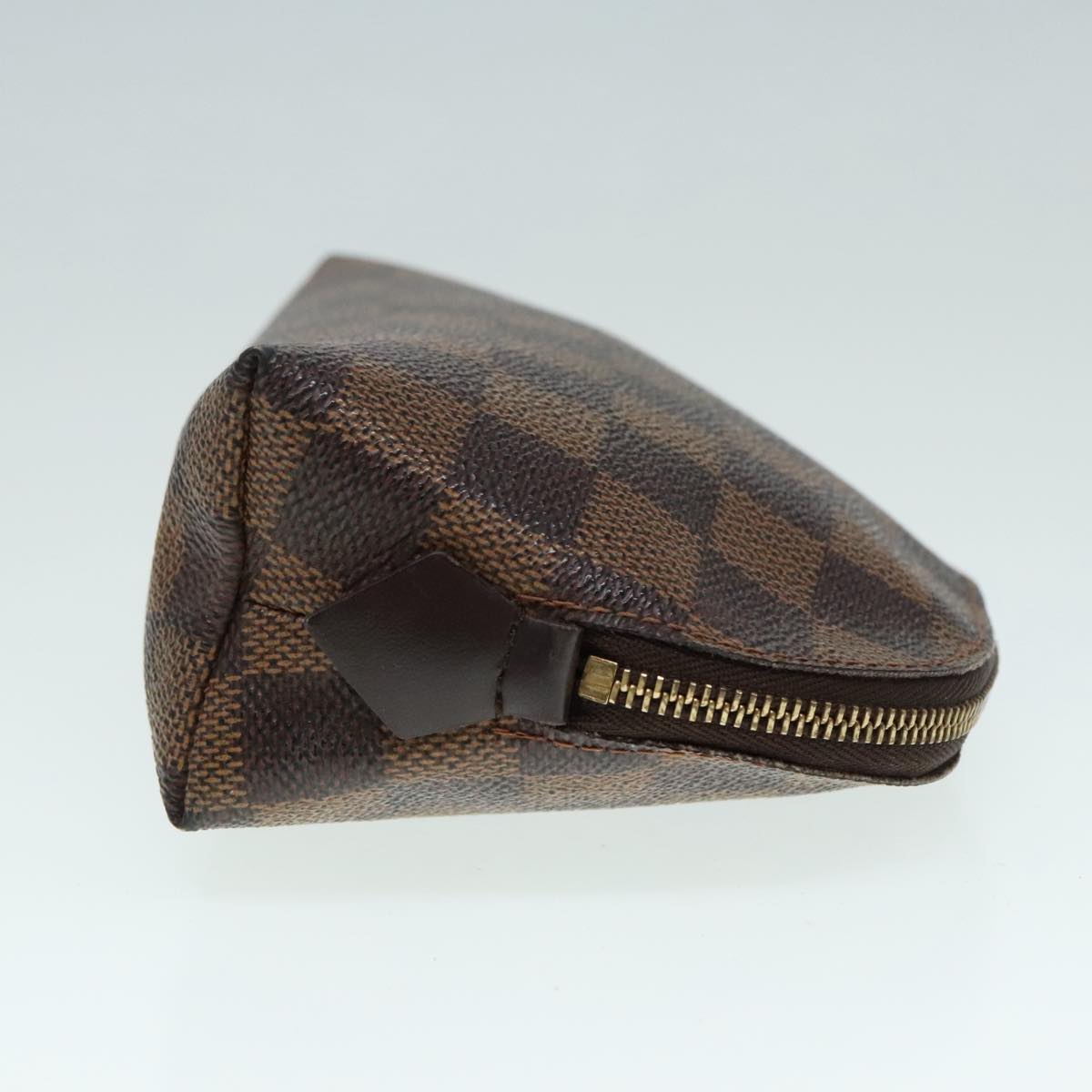 LOUIS VUITTON Damier Ebene Pochette Cosmetic PM Pouch N47516 LV Auth 91171