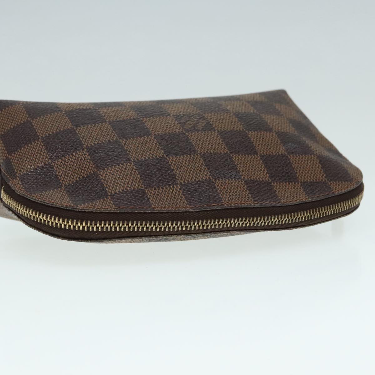 LOUIS VUITTON Damier Ebene Pochette Cosmetic PM Pouch N47516 LV Auth 91171