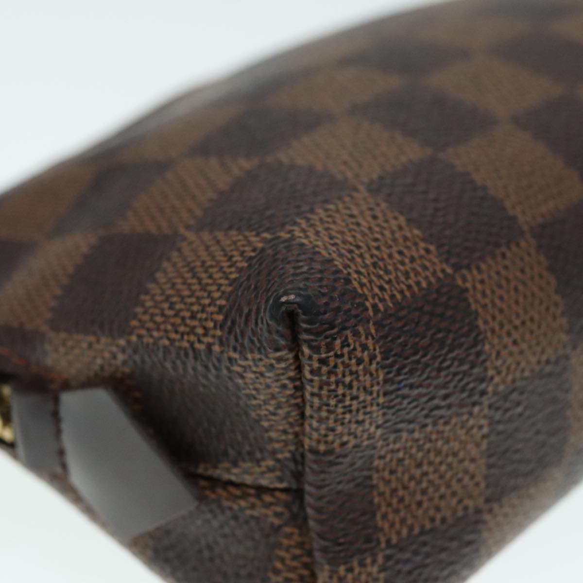 LOUIS VUITTON Damier Ebene Pochette Cosmetic PM Pouch N47516 LV Auth 91171