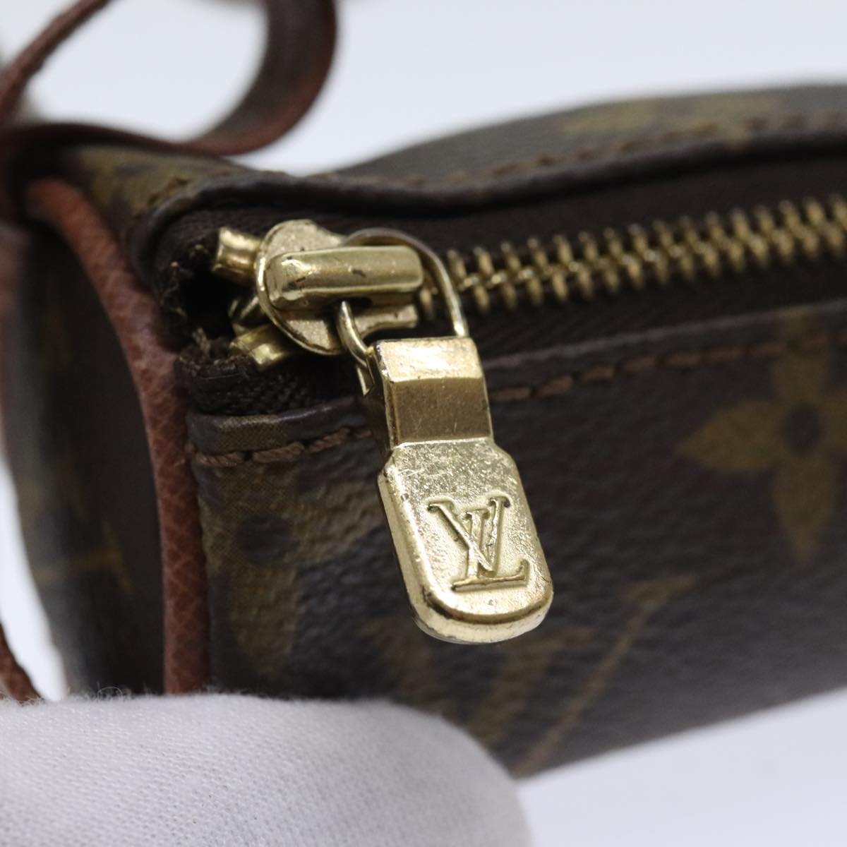 LOUIS VUITTON Monogram Etui 3 Ball de Golf Pouch M58249 LV Auth 91177