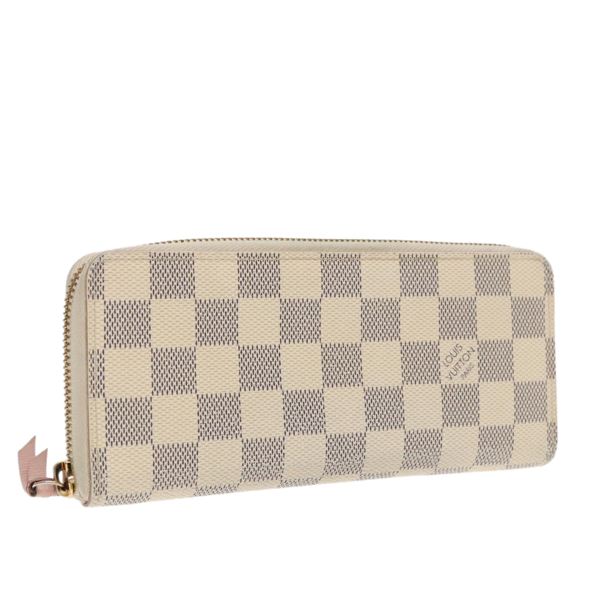 LOUIS VUITTON Damier Azur Portefeuille Clemence Long Wallet N61264 Auth 91180