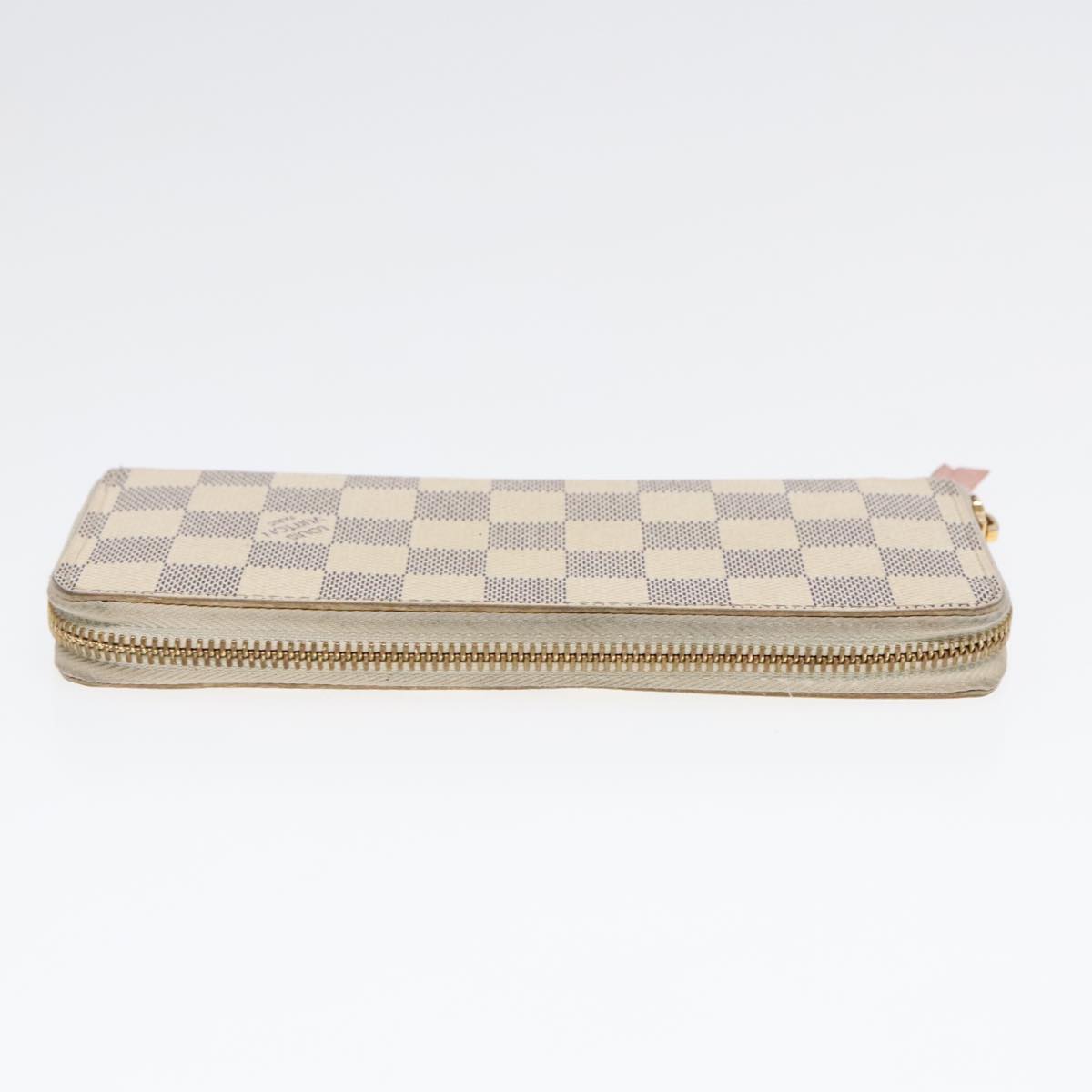 LOUIS VUITTON Damier Azur Portefeuille Clemence Long Wallet N61264 Auth 91181