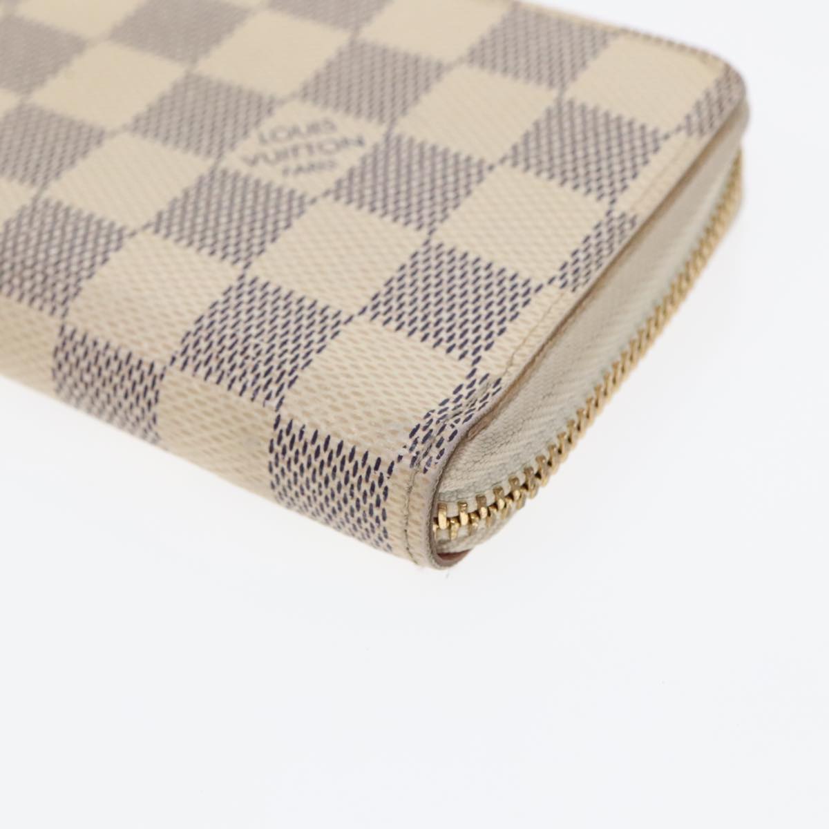 LOUIS VUITTON Damier Azur Portefeuille Clemence Long Wallet N61264 Auth 91181