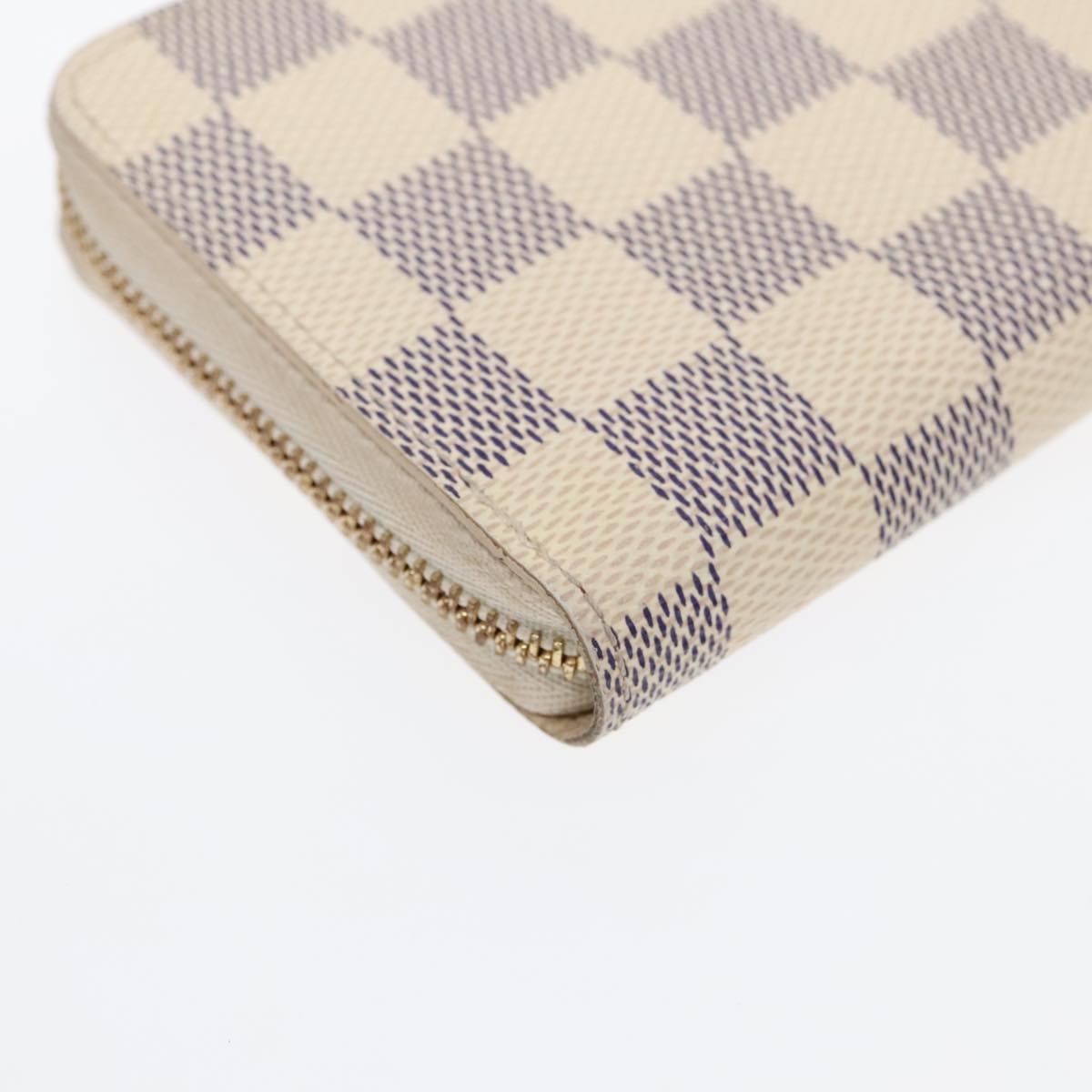 LOUIS VUITTON Damier Azur Zippy Coin Purse N60138 LV Auth 91185