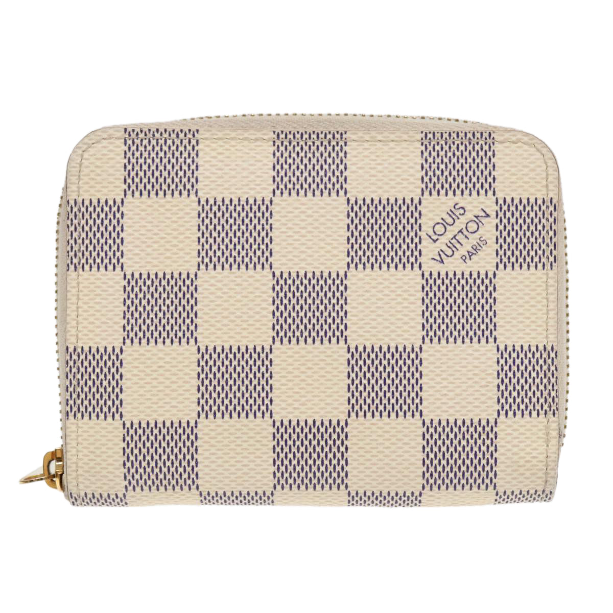 LOUIS VUITTON Damier Azur Zippy Coin Purse N60138 LV Auth 91185