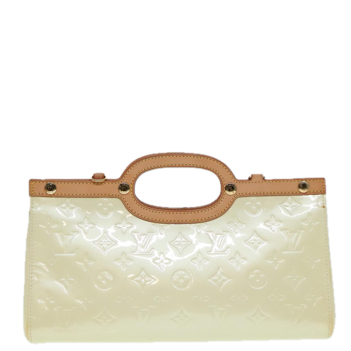 LOUIS VUITTON Monogram Vernis Roxbury Drive Hand Bag Perle M91374 LV Auth 91342