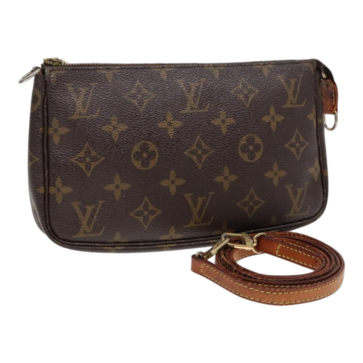 LOUIS VUITTON Monogram Pochette Accessoires Pouch M51980 LV Auth 91377