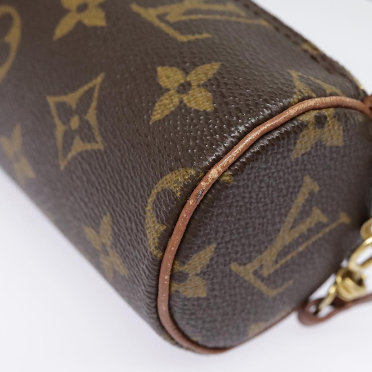 LOUIS VUITTON Monogram Papillon Pouch LV Auth 91381