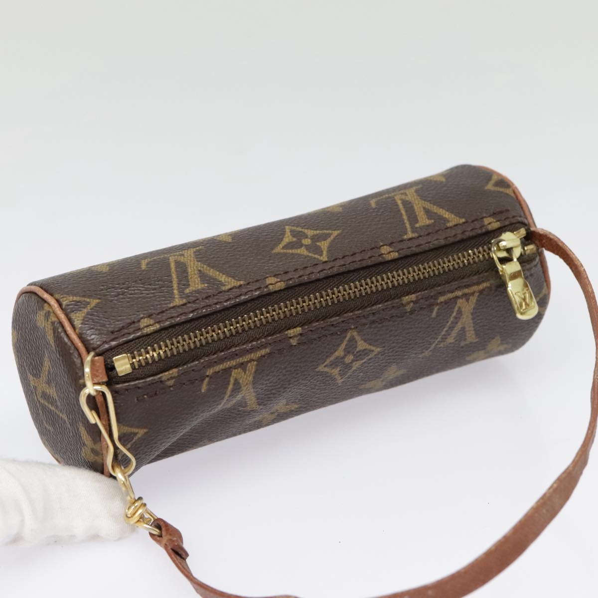 LOUIS VUITTON Monogram Papillon Pouch LV Auth 91381