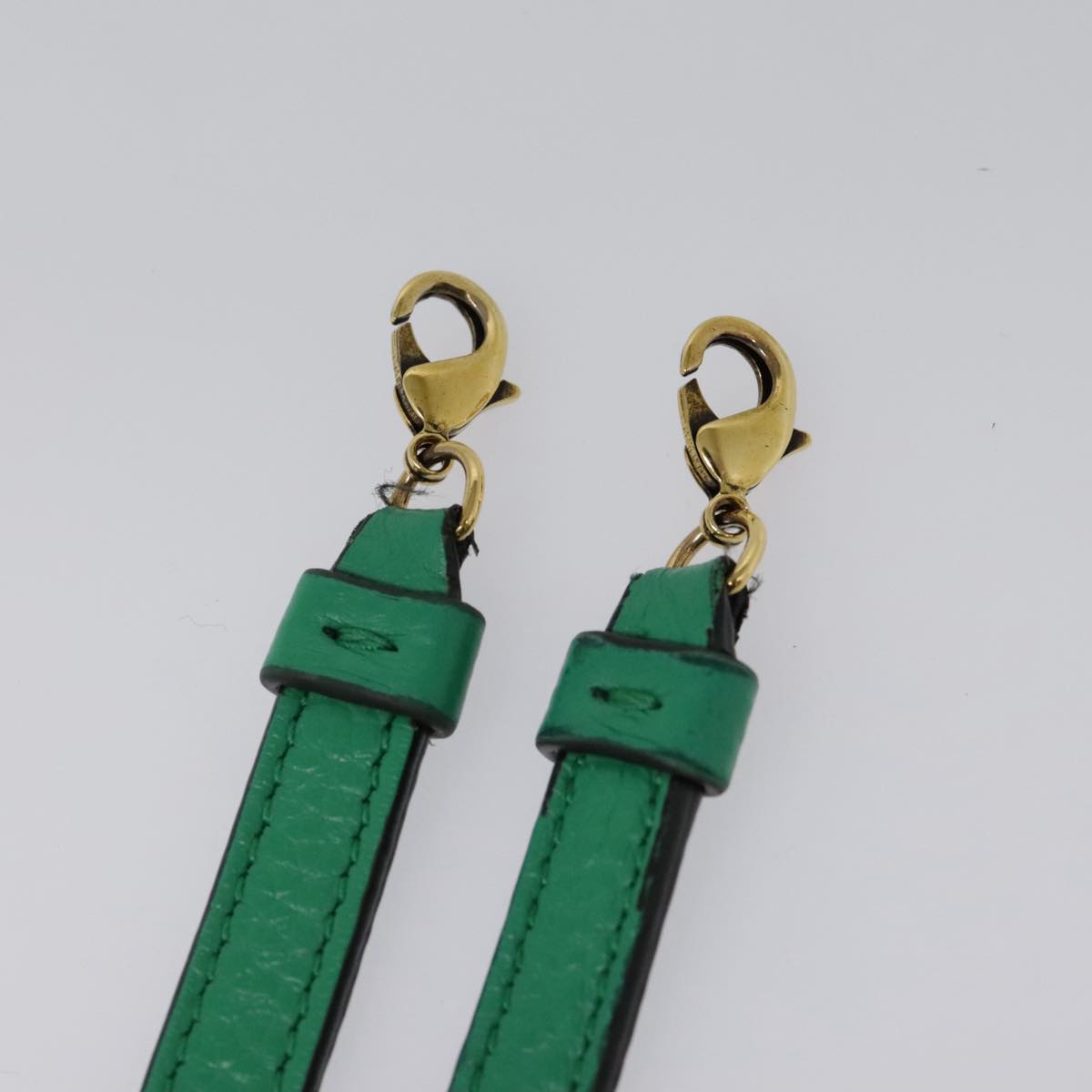 Salvatore Ferragamo Hand Bag Leather 2way Green Gold Auth 91385V
