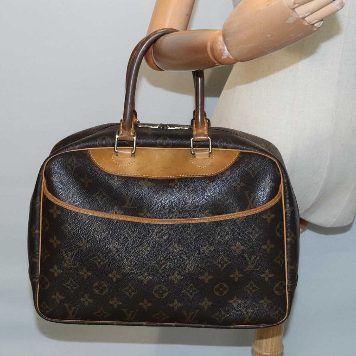 LOUIS VUITTON Monogram Deauville Hand Bag M47270 LV Auth 91432