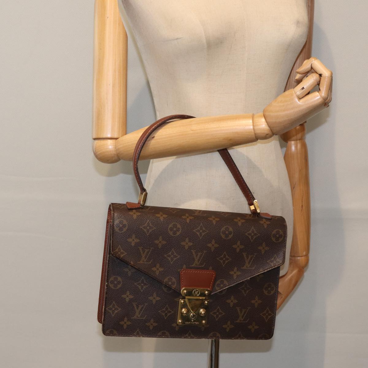 LOUIS VUITTON Monogram Concorde Hand Bag M51190 LV Auth 91440