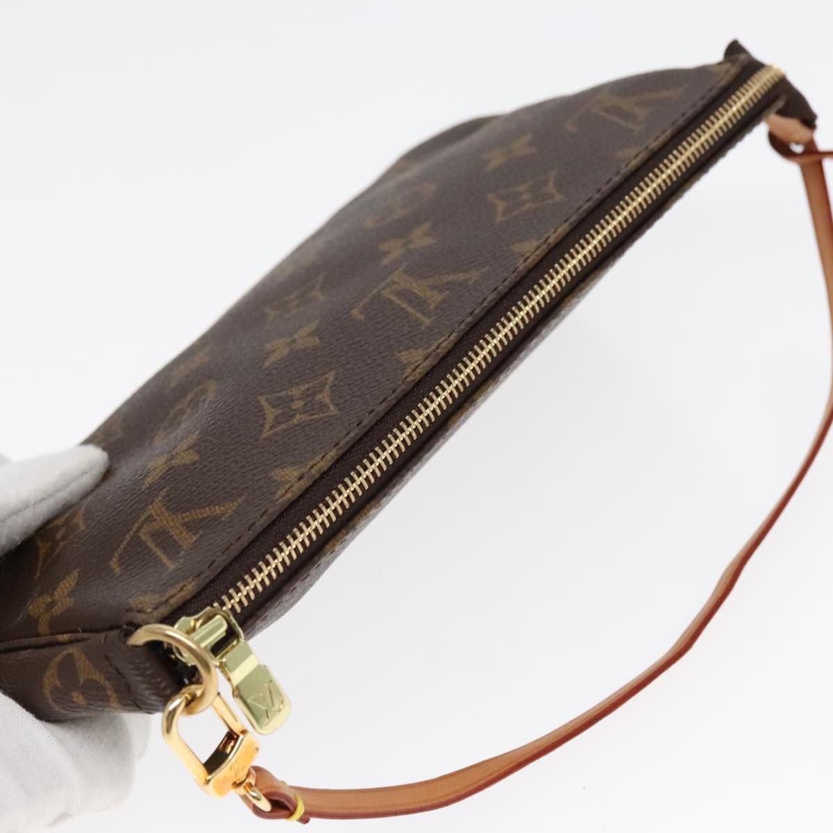 LOUIS VUITTON Monogram Pochette Accessoires Pouch M51980 LV Auth 91454