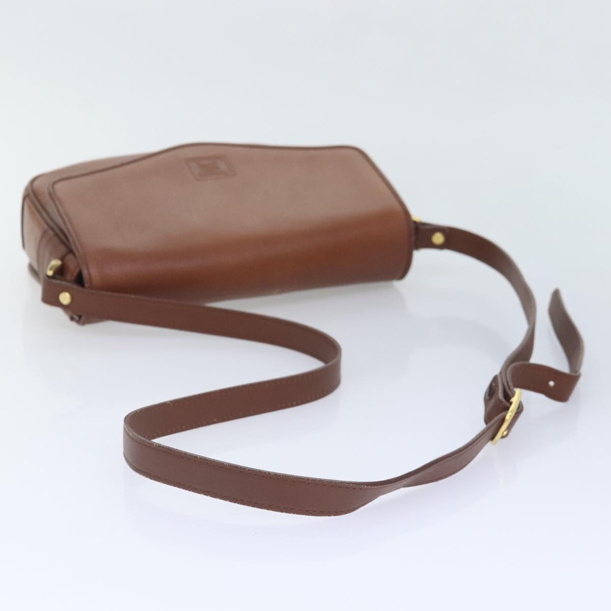 Burberrys Shoulder Bag Leather Brown Auth 91476