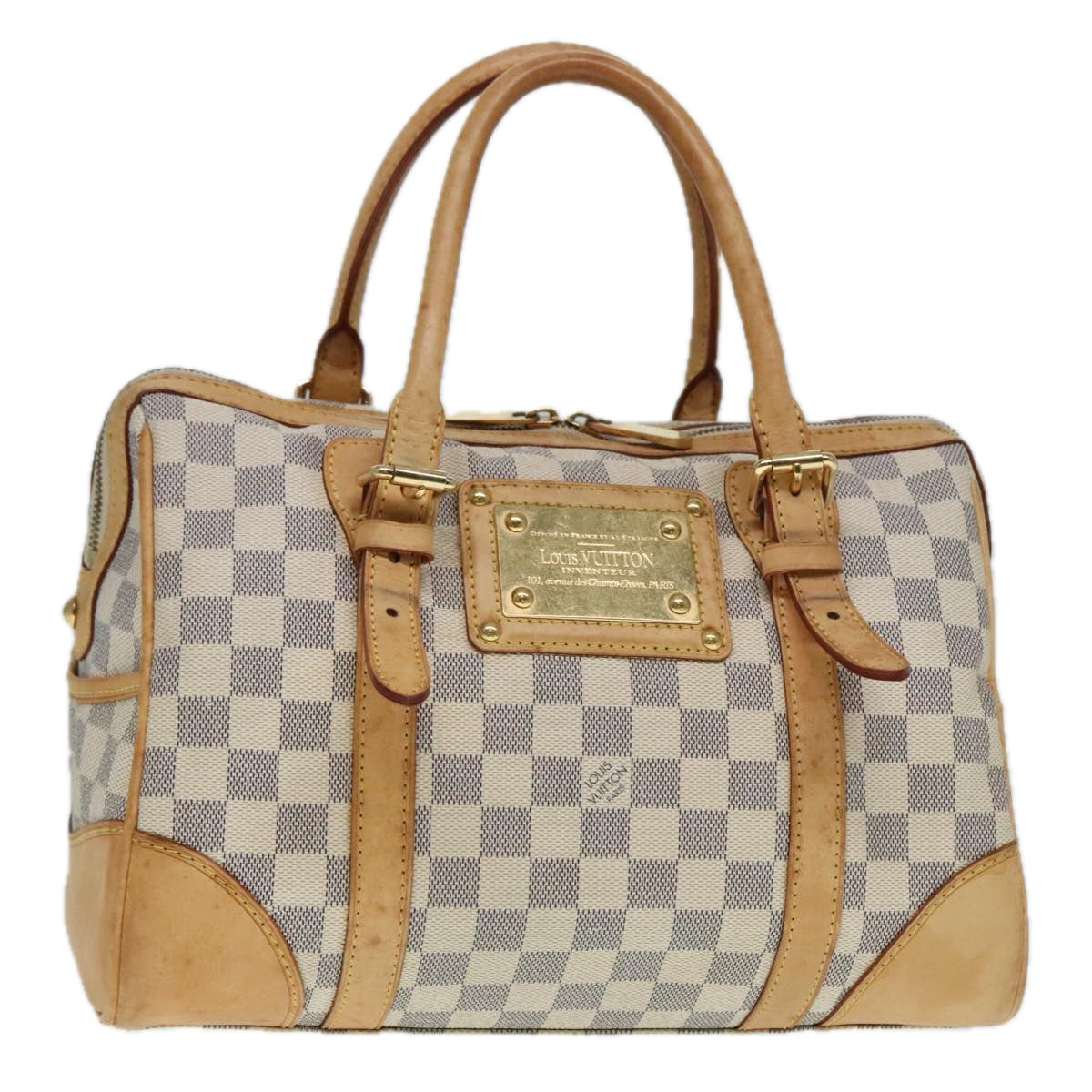 LOUIS VUITTON Damier Azur Berkeley Hand Bag N52001 LV Auth 91504