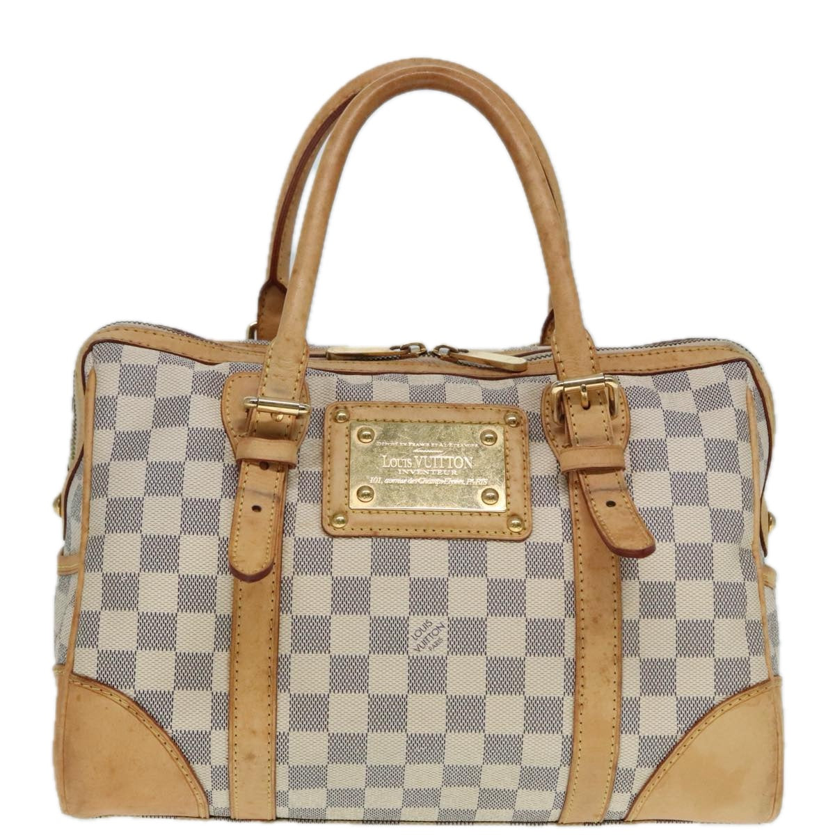 LOUIS VUITTON Damier Azur Berkeley Hand Bag N52001 LV Auth 91504