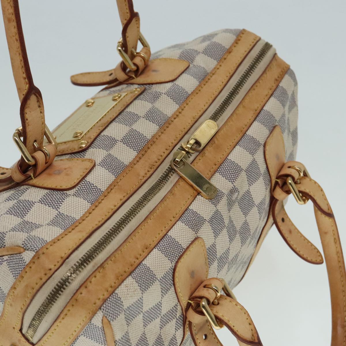 LOUIS VUITTON Damier Azur Berkeley Hand Bag N52001 LV Auth 91504