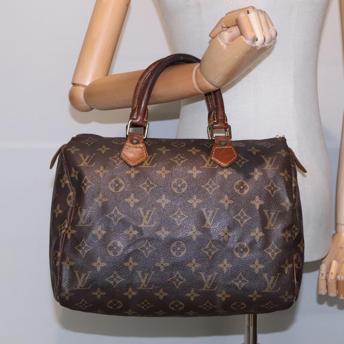 LOUIS VUITTON Monogram Speedy 30 Hand Bag M41526 LV Auth 91527