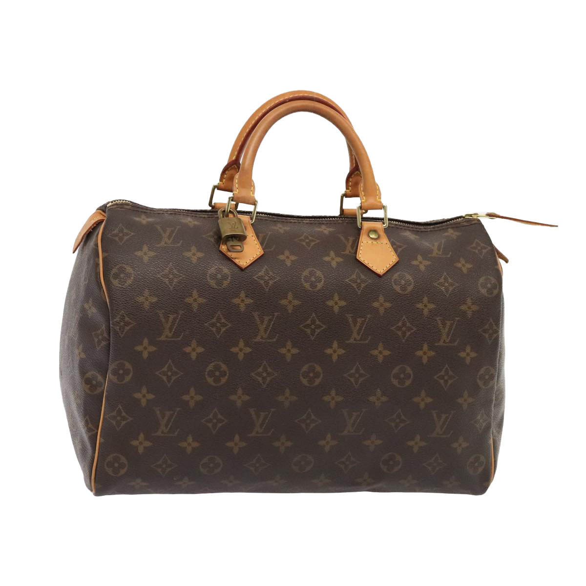 LOUIS VUITTON Monogram Speedy 35 Hand Bag M41524 LV Auth 91528