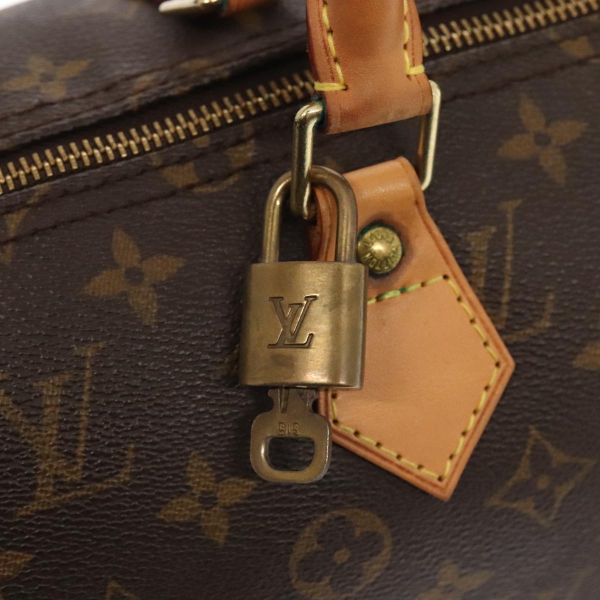 LOUIS VUITTON Monogram Speedy 35 Hand Bag M41524 LV Auth 91528