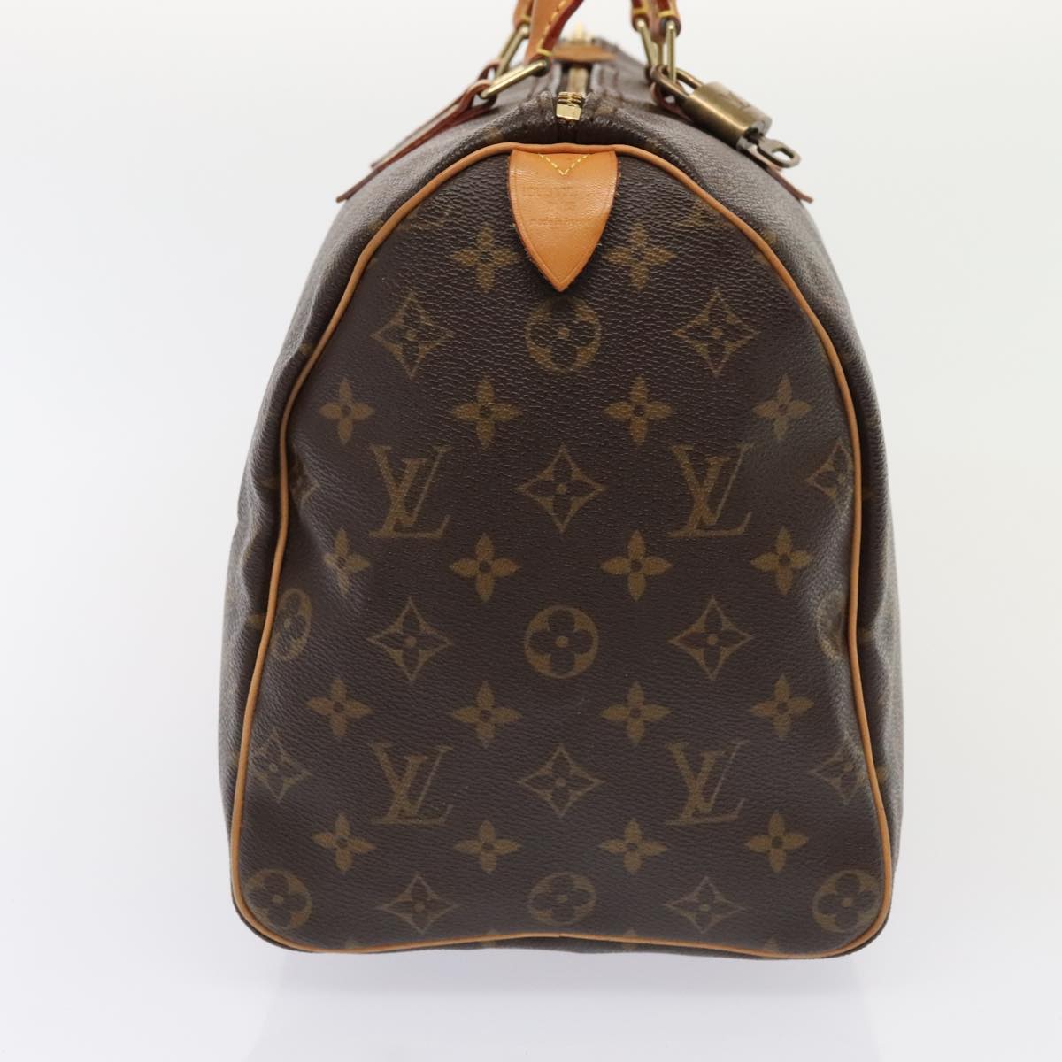 LOUIS VUITTON Monogram Speedy 35 Hand Bag M41524 LV Auth 91528