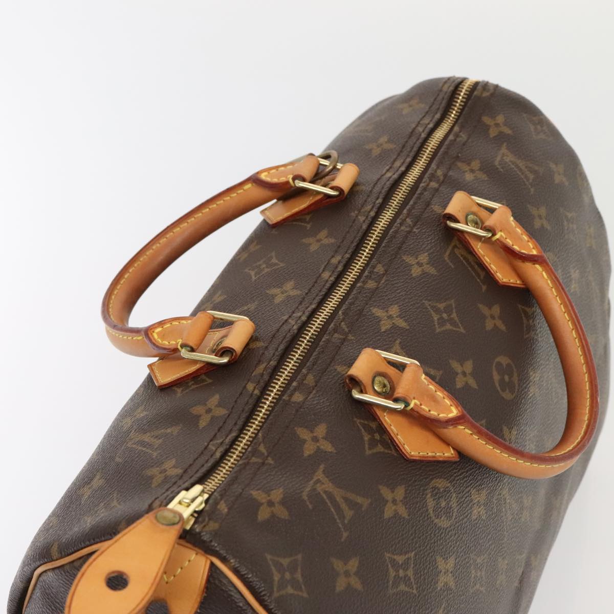 LOUIS VUITTON Monogram Speedy 35 Hand Bag M41524 LV Auth 91528