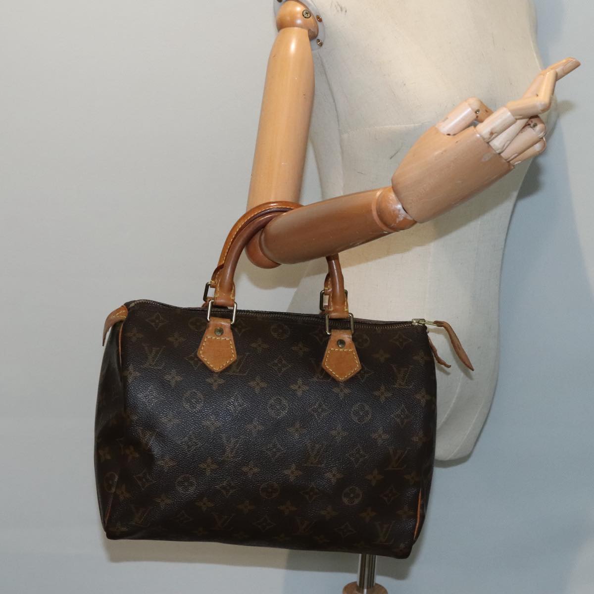 LOUIS VUITTON Monogram Speedy 30 Hand Bag M41526 LV Auth 91541