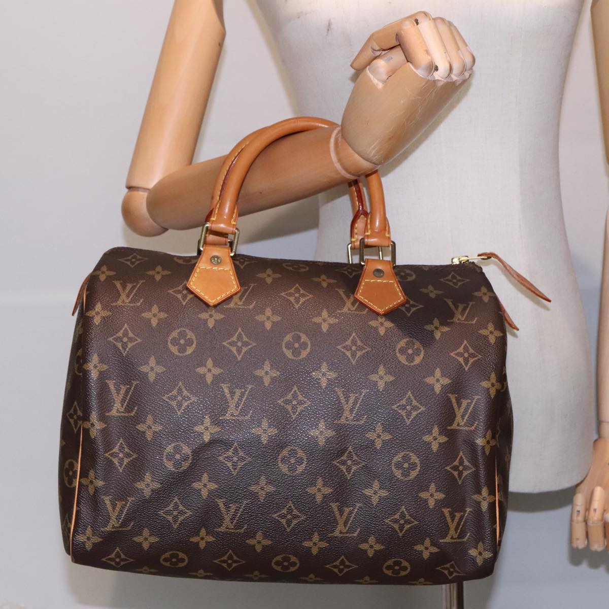 LOUIS VUITTON Monogram Speedy 30 Hand Bag M41526 LV Auth 91543