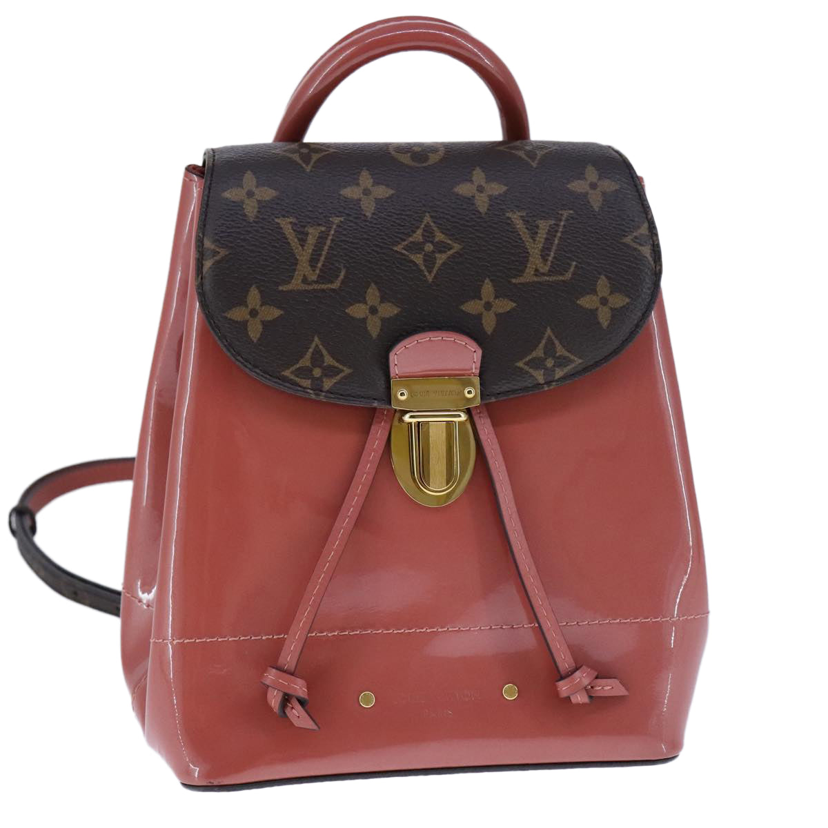 LOUIS VUITTON Monogram Vernis Hot Springs Backpack Pink M53545 LV Auth 91559SAM