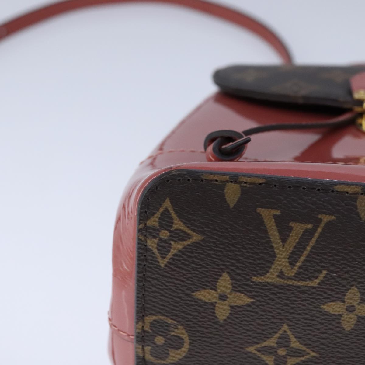 LOUIS VUITTON Monogram Vernis Hot Springs Backpack Pink M53545 LV Auth 91559SAM