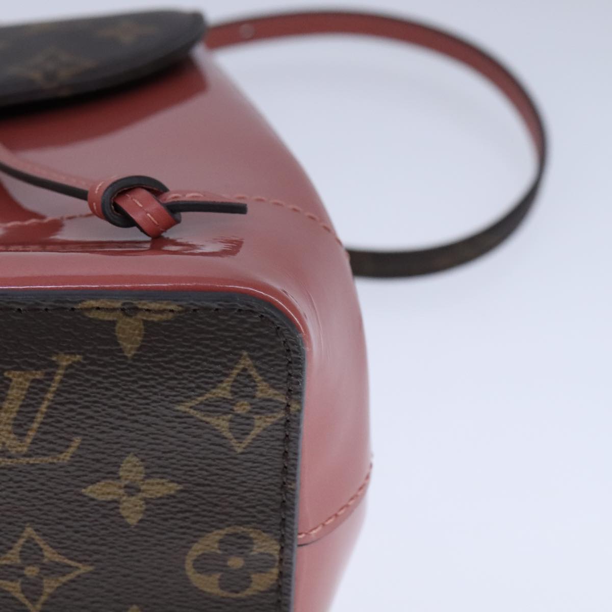 LOUIS VUITTON Monogram Vernis Hot Springs Backpack Pink M53545 LV Auth 91559SAM