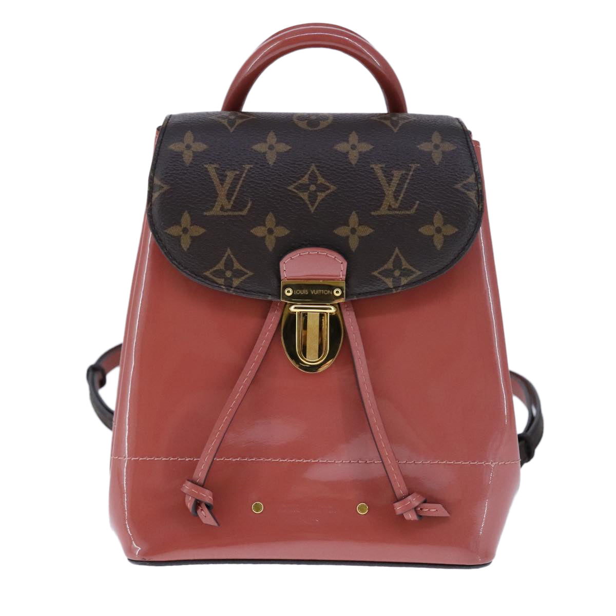 LOUIS VUITTON Monogram Vernis Hot Springs Backpack Pink M53545 LV Auth 91559SAM