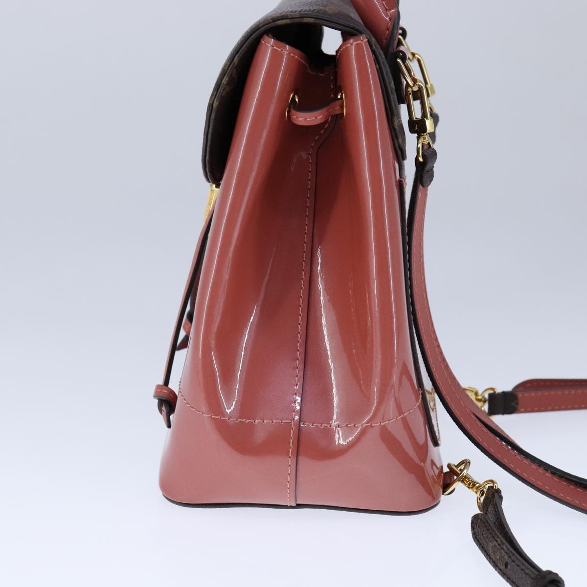 LOUIS VUITTON Monogram Vernis Hot Springs Backpack Pink M53545 LV Auth 91559SAM