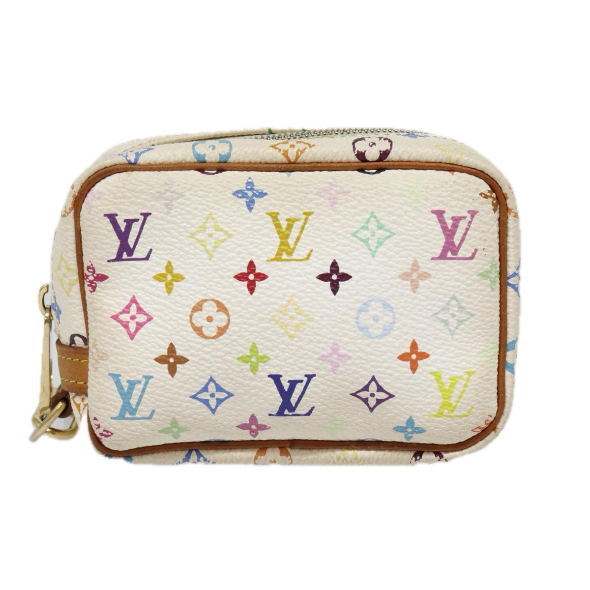 LOUIS VUITTON Monogram Multicolor Trousse Wapity Pouch White M58033 Auth 91572