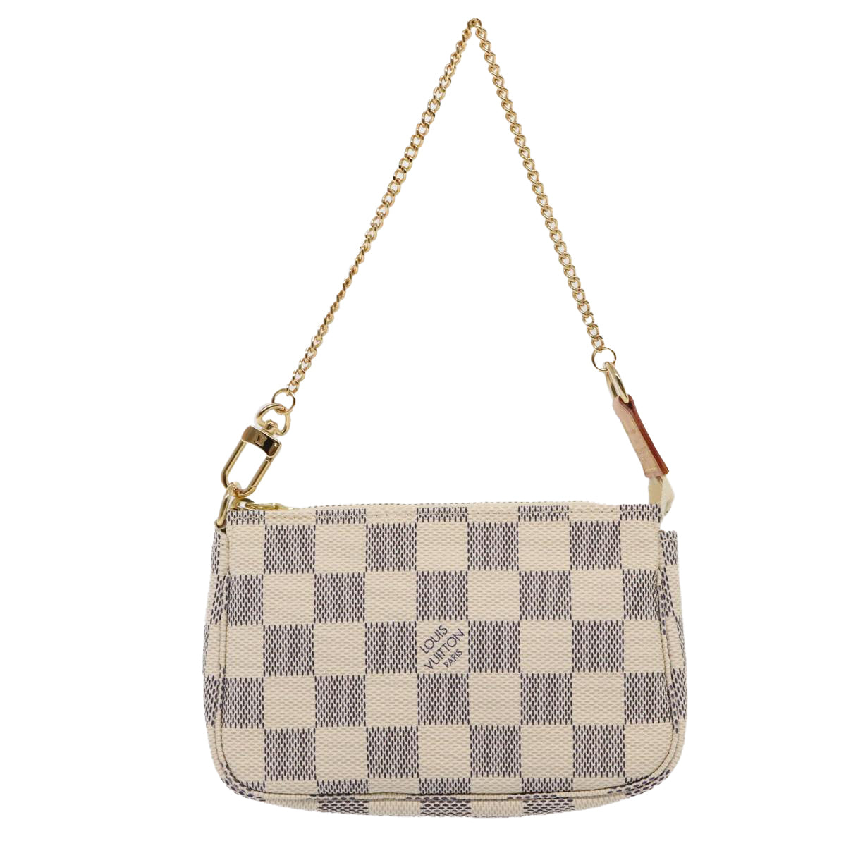 LOUIS VUITTON Damier Azur Mini Pochette Accessoires Pouch N63005 LV Auth 91574