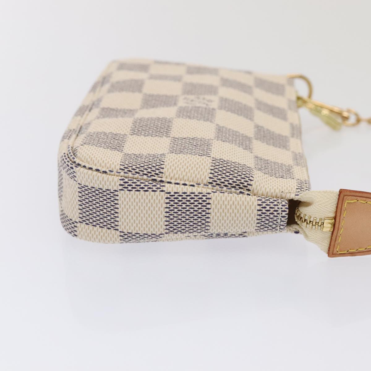 LOUIS VUITTON Damier Azur Mini Pochette Accessoires Pouch N63005 LV Auth 91574