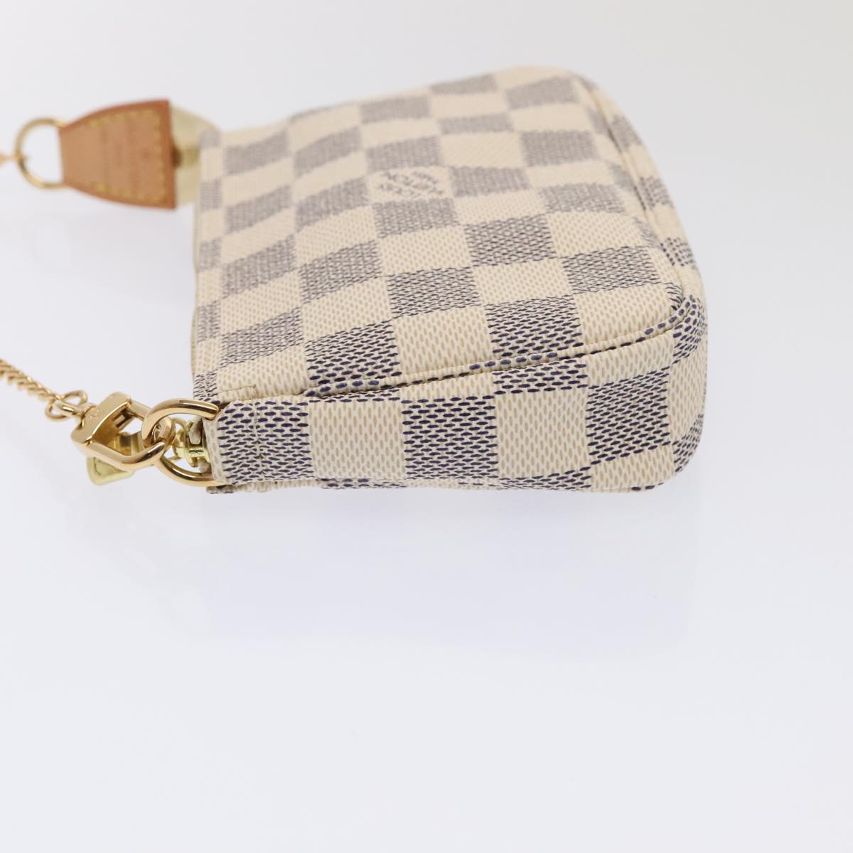 LOUIS VUITTON Damier Azur Mini Pochette Accessoires Pouch N63005 LV Auth 91574