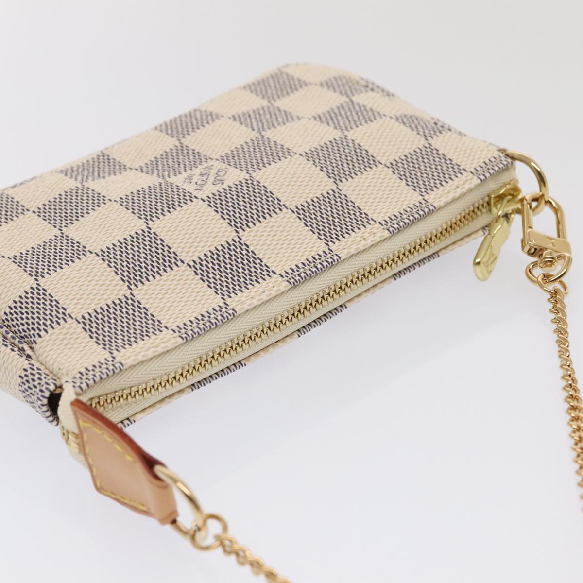 LOUIS VUITTON Damier Azur Mini Pochette Accessoires Pouch N63005 LV Auth 91574