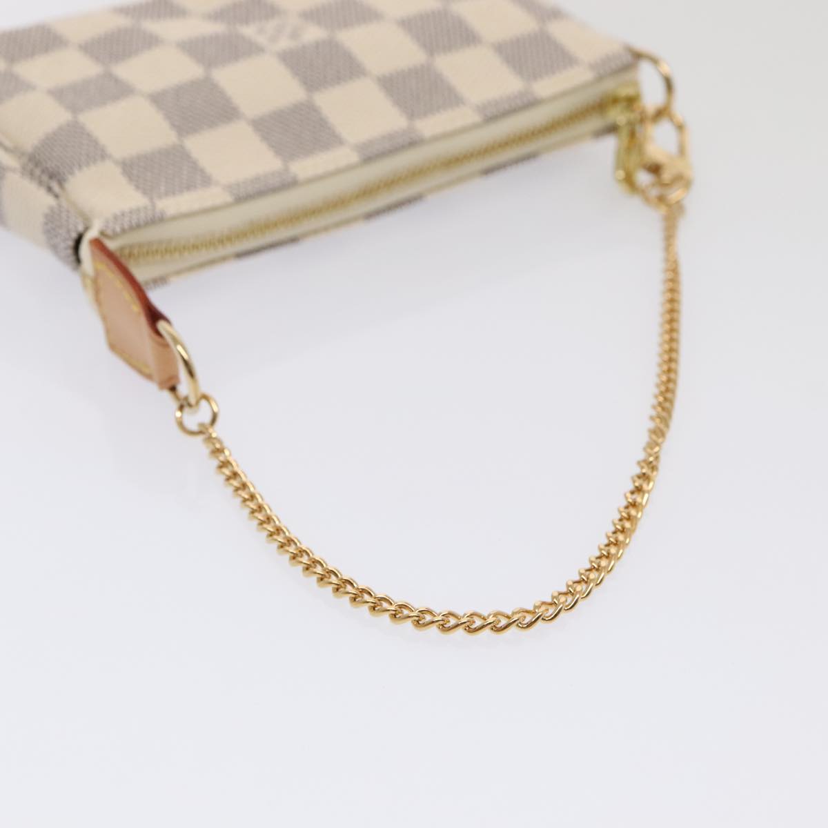 LOUIS VUITTON Damier Azur Mini Pochette Accessoires Pouch N63005 LV Auth 91574