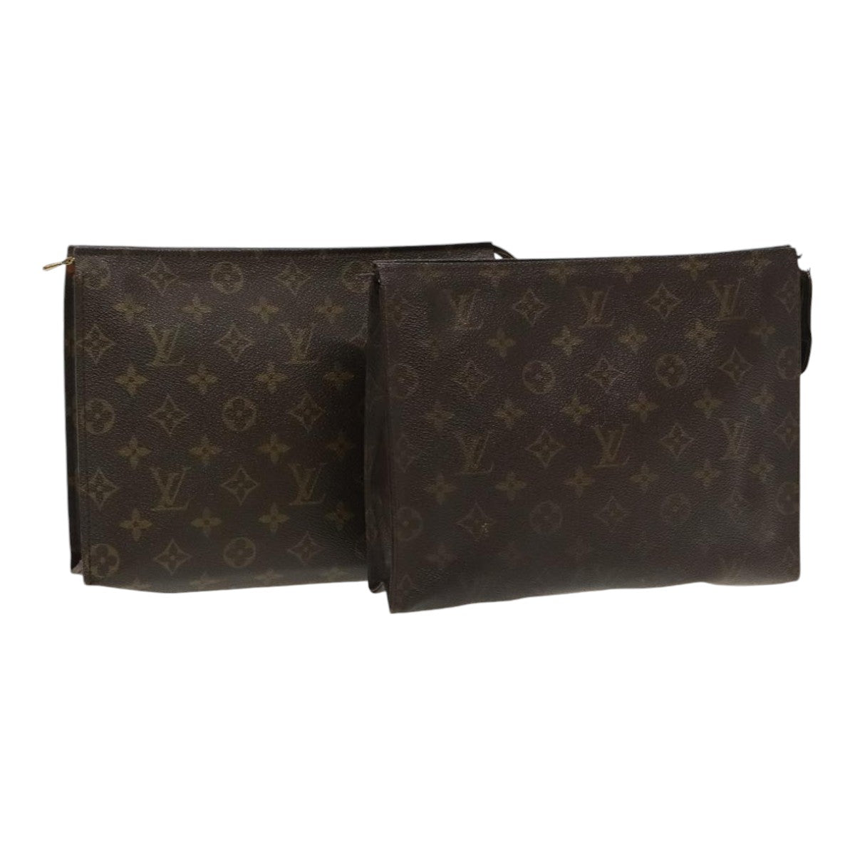 LOUIS VUITTON Monogram Poche Toilette 26 Pouch 2Set M47542 LV Auth 91576