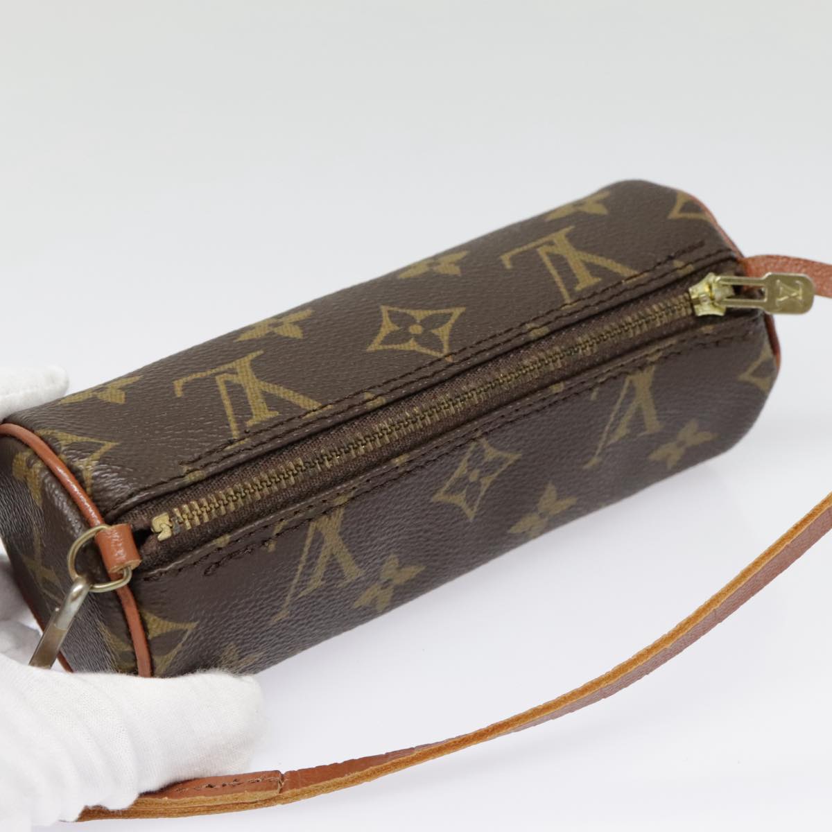 LOUIS VUITTON Monogram Papillon Pouch LV Auth 91578