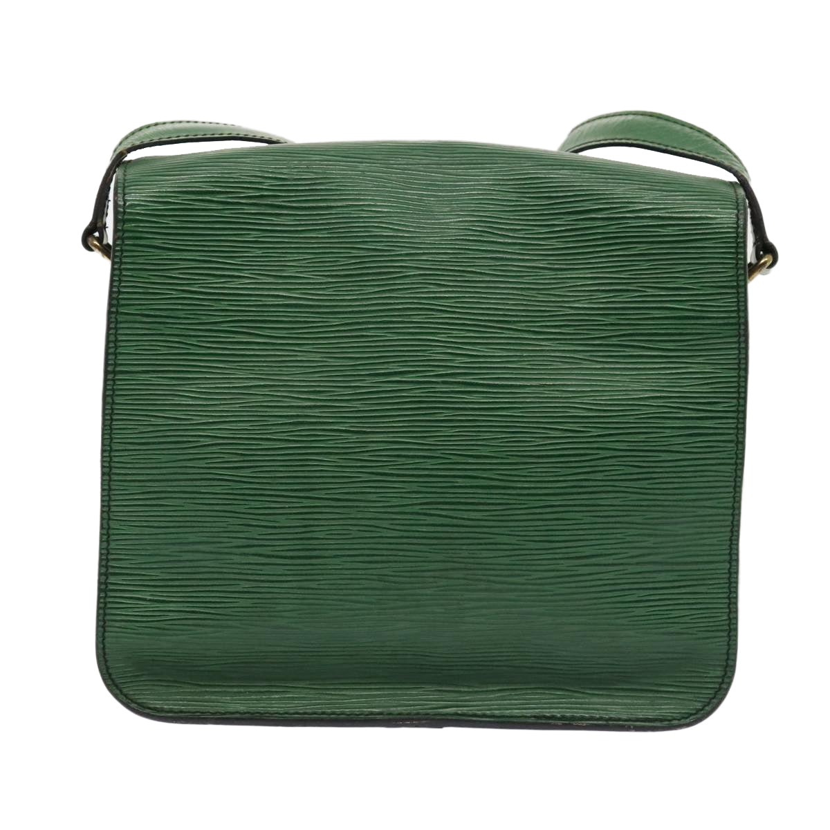 LOUIS VUITTON Epi Cartouchiere MM Shoulder Bag Green M52244 LV Auth 91579