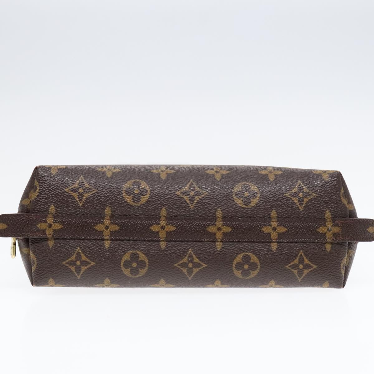 LOUIS VUITTON Monogram Trousse Demi Ronde Cosmetic Pouch M47520 LV Auth 91580