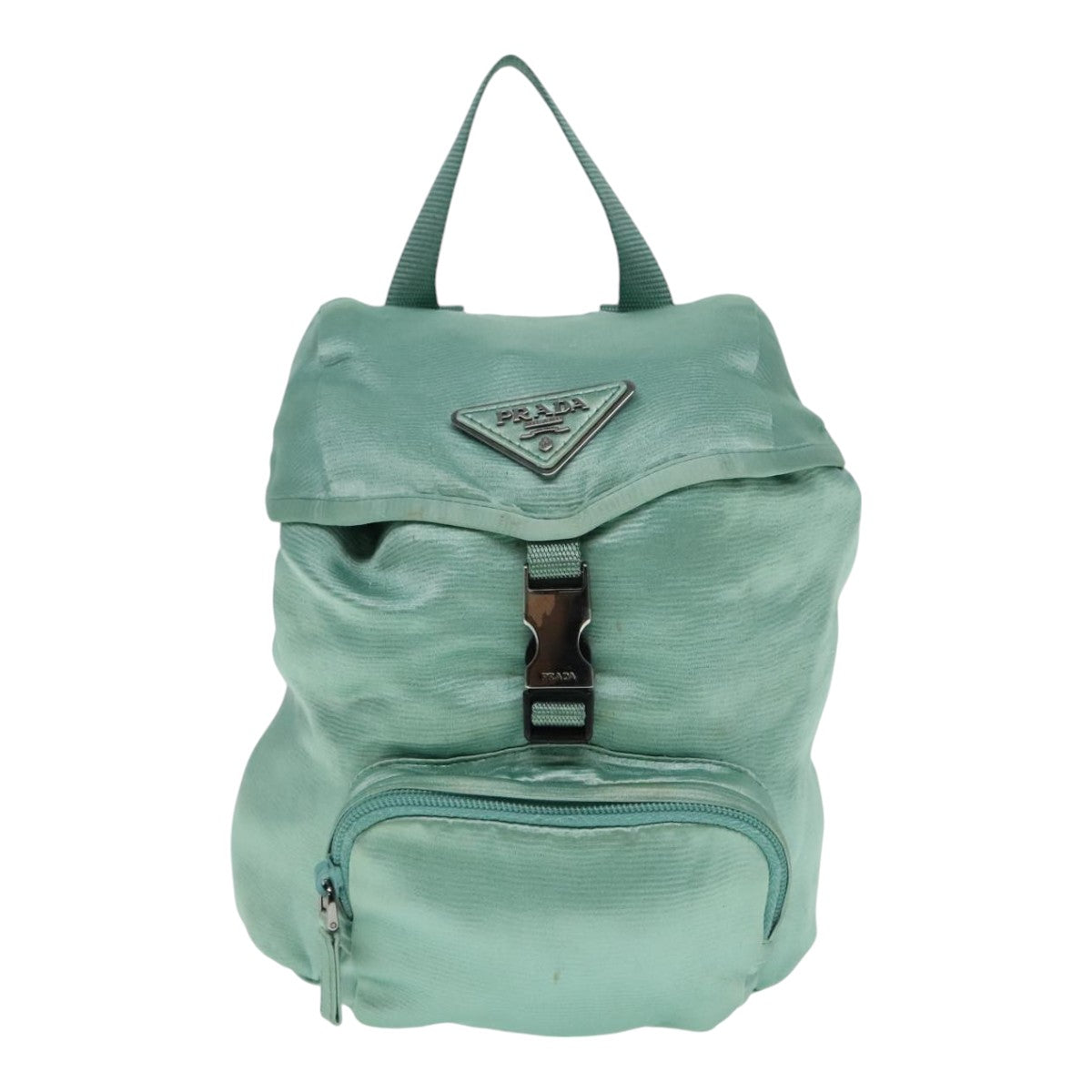 PRADA Backpack Satin Peppermint Auth 91586