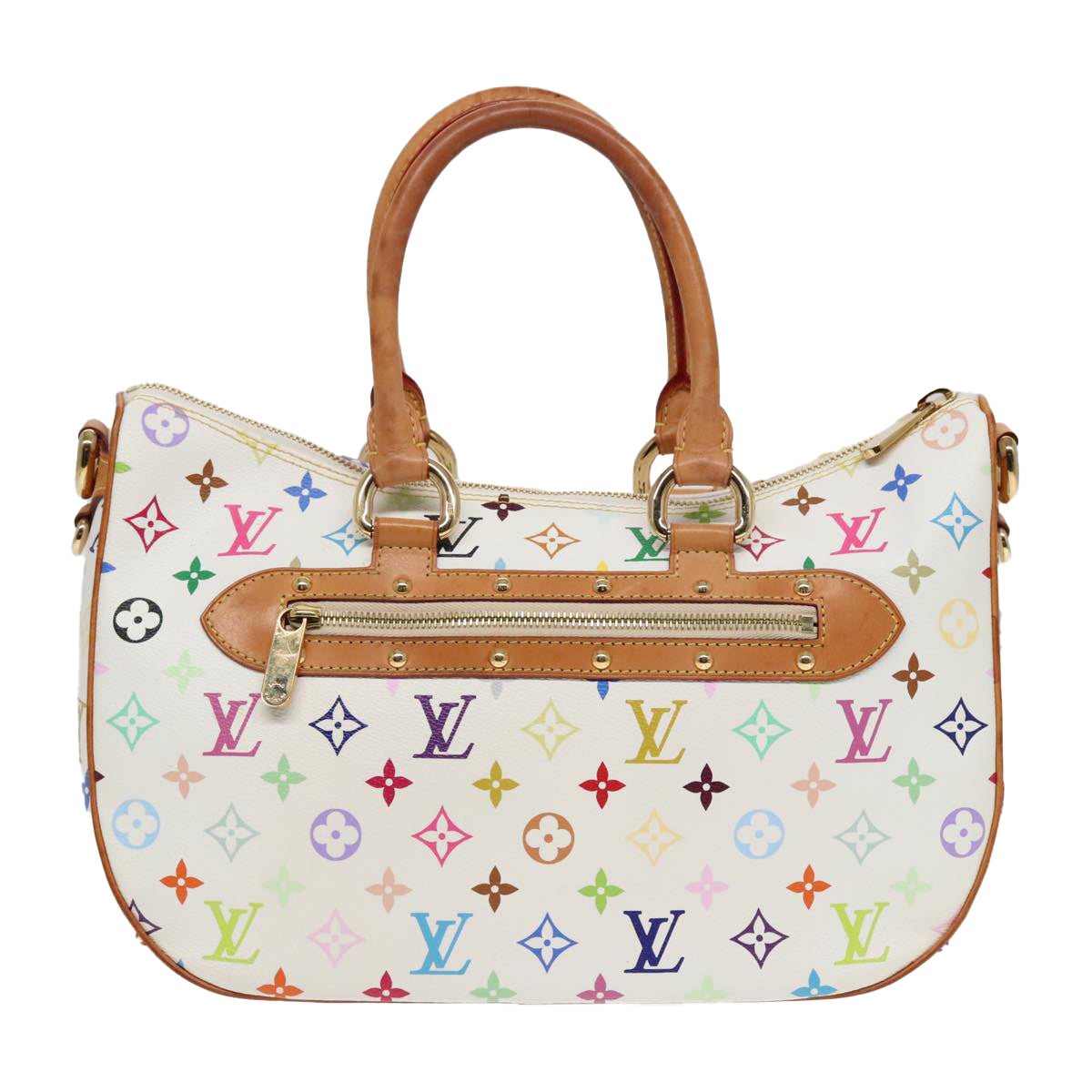 LOUIS VUITTON Monogram Multicolor Rita Hand Bag 2way White M40125 LV Auth 91592