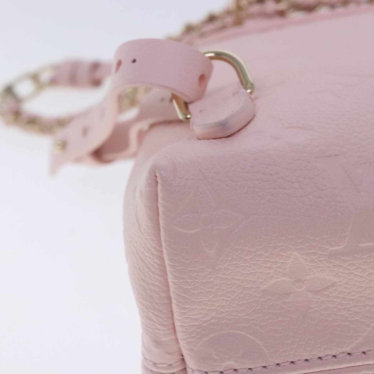 LOUIS VUITTON Monogram Empreinte Backup Backpack Pink M47074 LV Auth 91596S